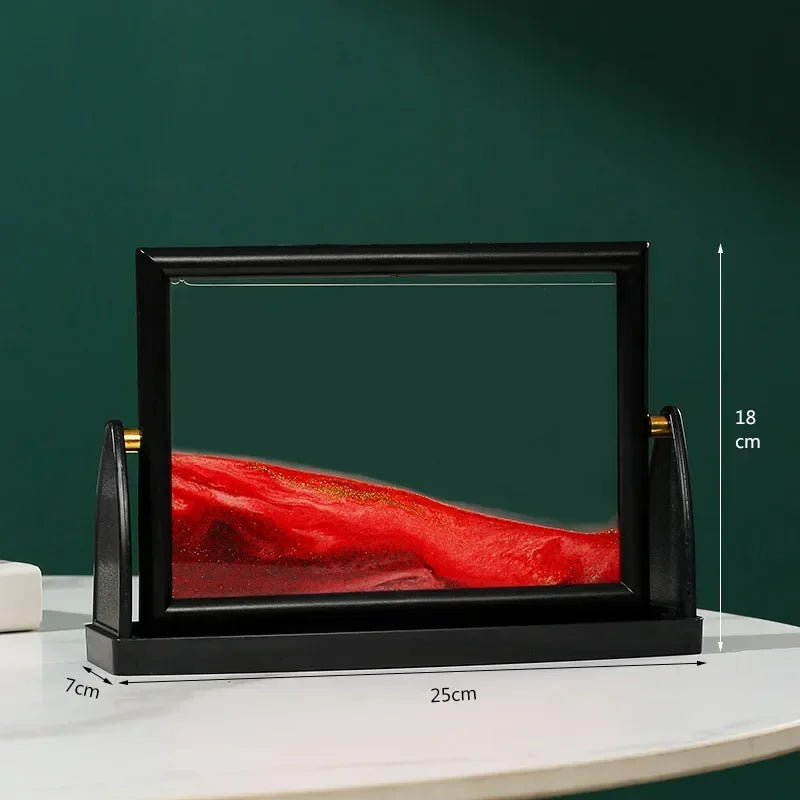 paysage de sable rotatif en verre 3D créatif décoratif