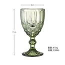 Verre a vin relief style retro verre epais