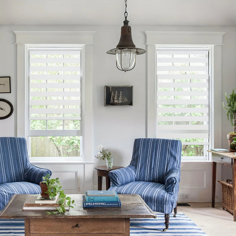 Fixation sans perçage pour store enrouleur double fenetre