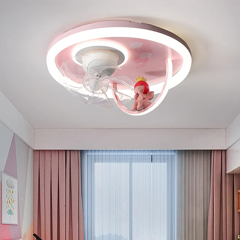 plafonnier créatif avec ventilateur et lumière LED pour enfants - vue 3 sur 7