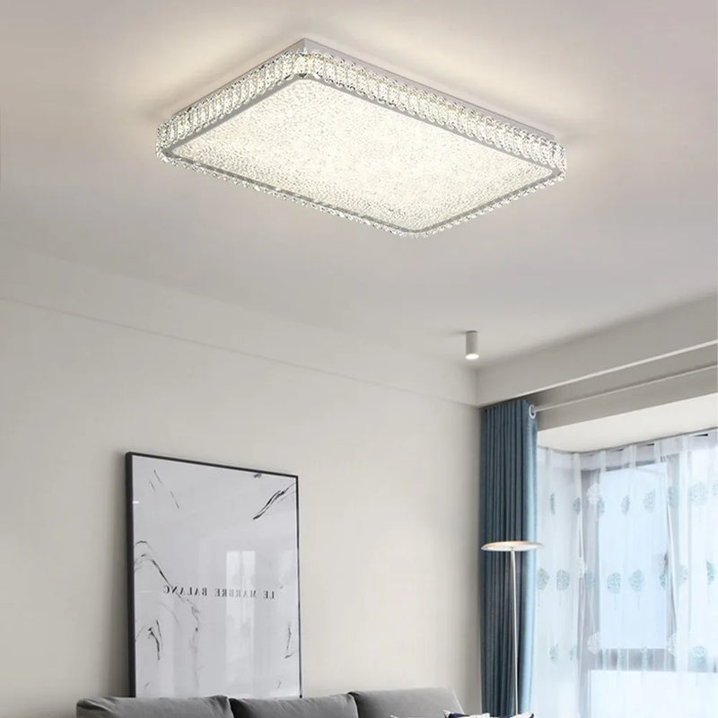 lustre moderne en cristal avec lampes led pour décoration