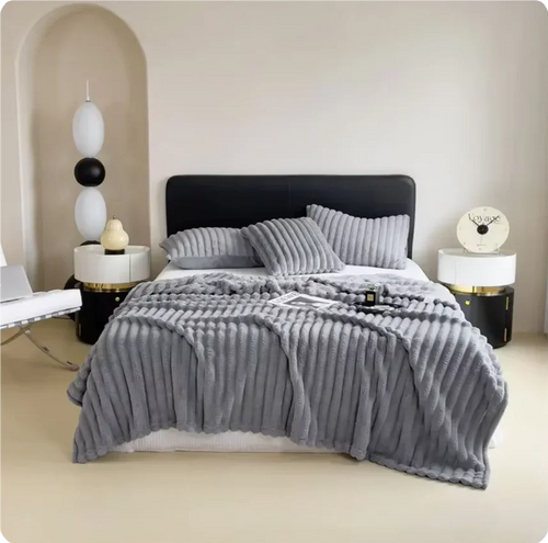 plaid doux épais effet carreaux style moderne chambre