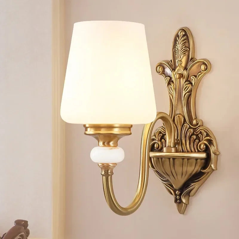 applique murale rétro en cuivre avec lumière led - vue 2 sur 11