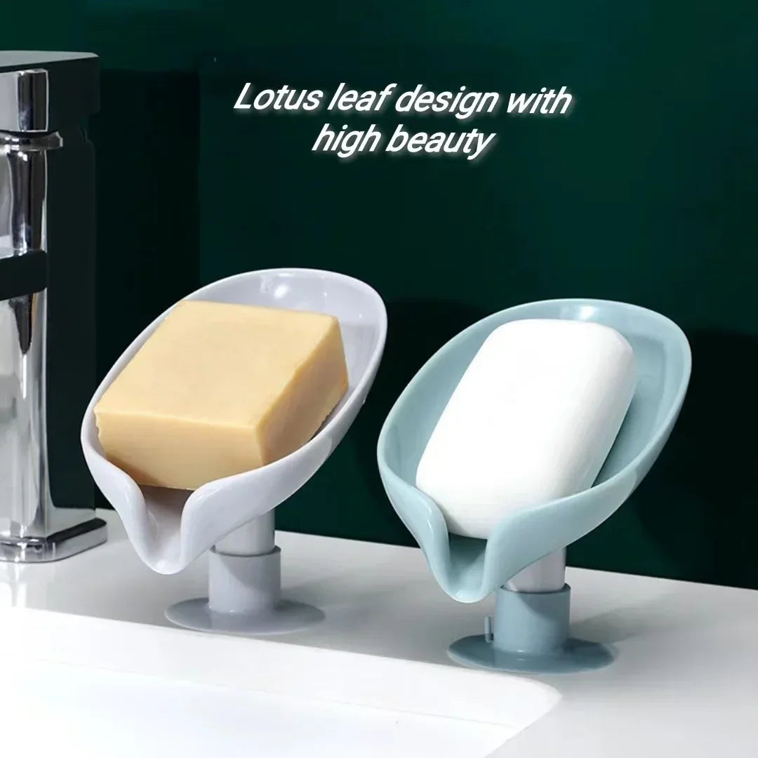 boîte à savon lotus créative avec ventouse pratique - vue 3 sur 6