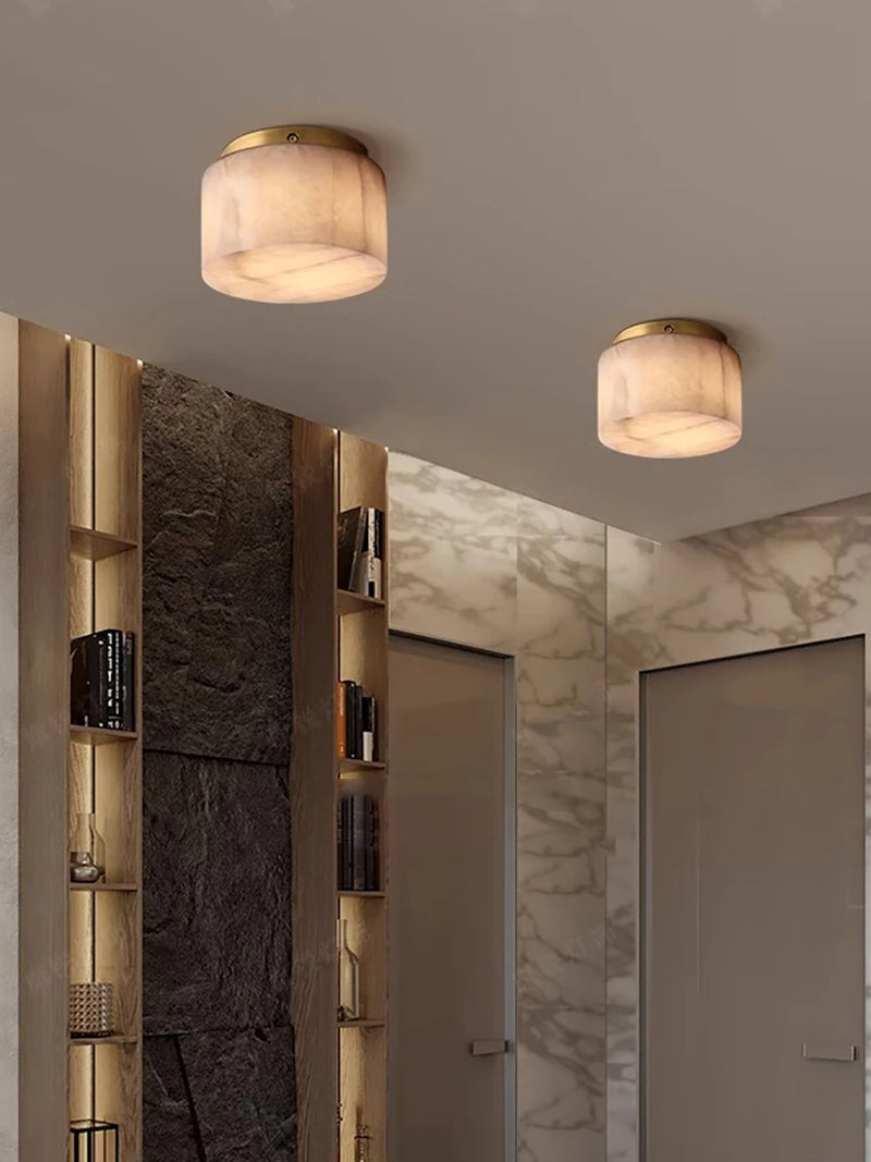 plafonnier led design moderne en marbre naturel haut de gamme