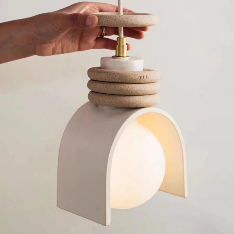 lustre led design en résine pour éclairage intérieur réglable - vue 4 sur 8