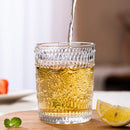 gobelet verre retro relief tournesol style nordique