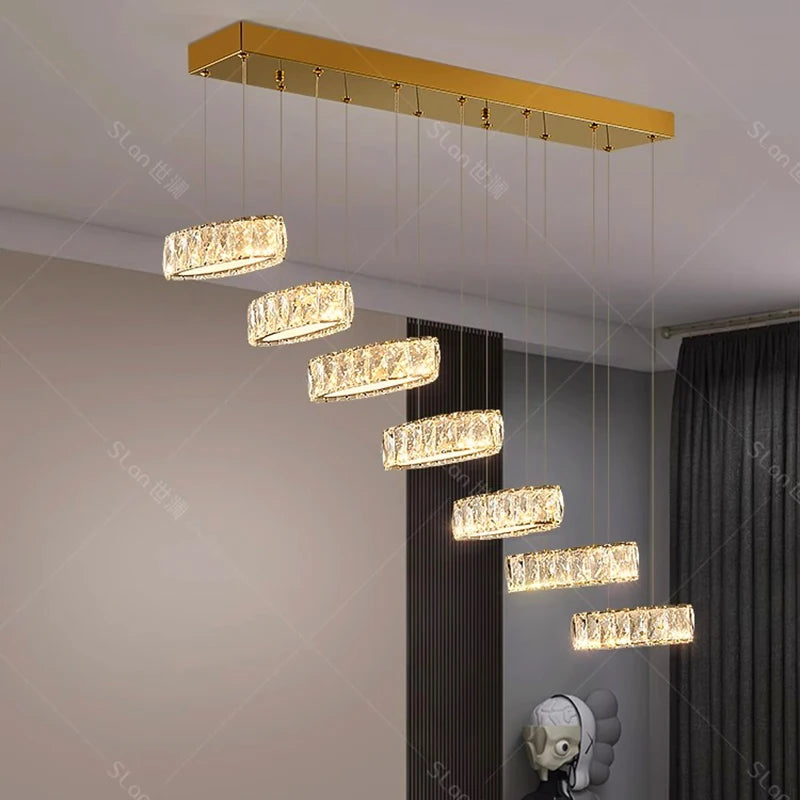 Lustre de décoration de maison moderne lustre de salle à manger luminaires d'intérieur éclairage de plafond éclairage fantaisie LED cristal