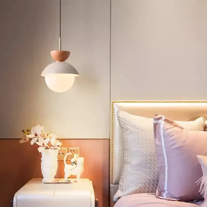 Suspension Nordique LED Macaron Créative Pour Chambre Chevet Salon Moderne Minimaliste Intérieur Décoration de La Maison