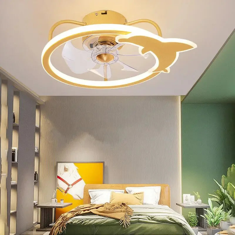 ventilateur de plafond intelligent avec lumières et télécommande - vue 6 sur 18