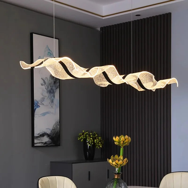 Lustre LED design moderne suspendues idéales pour décoration intérieure