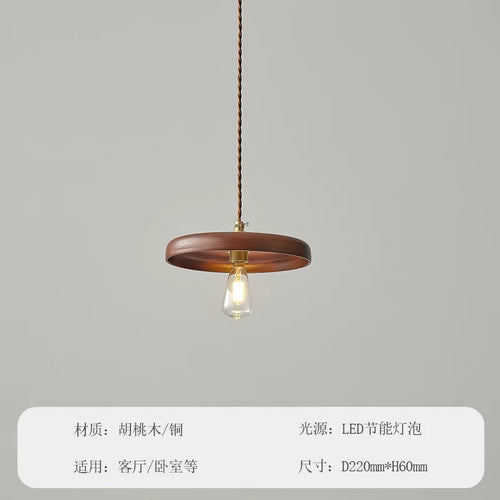 suspension vintage en bois massif pour un éclairage chaleureux intérieur - vue 9 sur 8