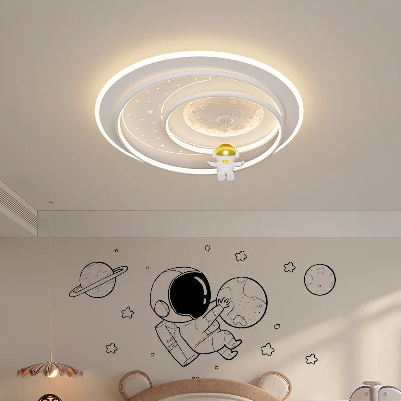 plafonnier led astronaute dessin animé pour enfants protection des yeux - vue 3 sur 12