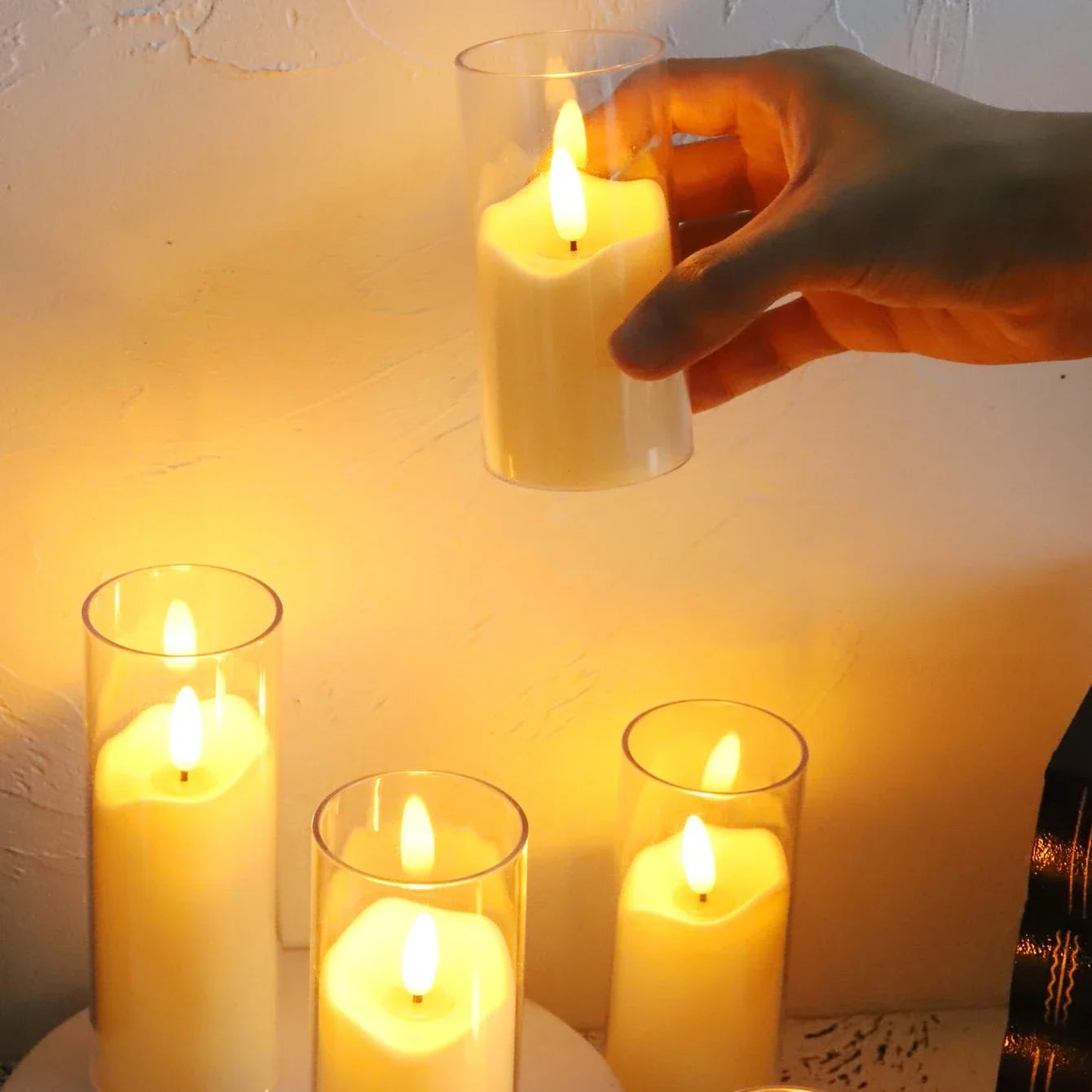 lot de 6 bougies LED sans flamme pour mariage et noël - vue 5 sur 10