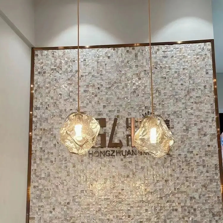 lustre en verre fumé éclairage moderne pour cuisine et bar - vue 5 sur 9
