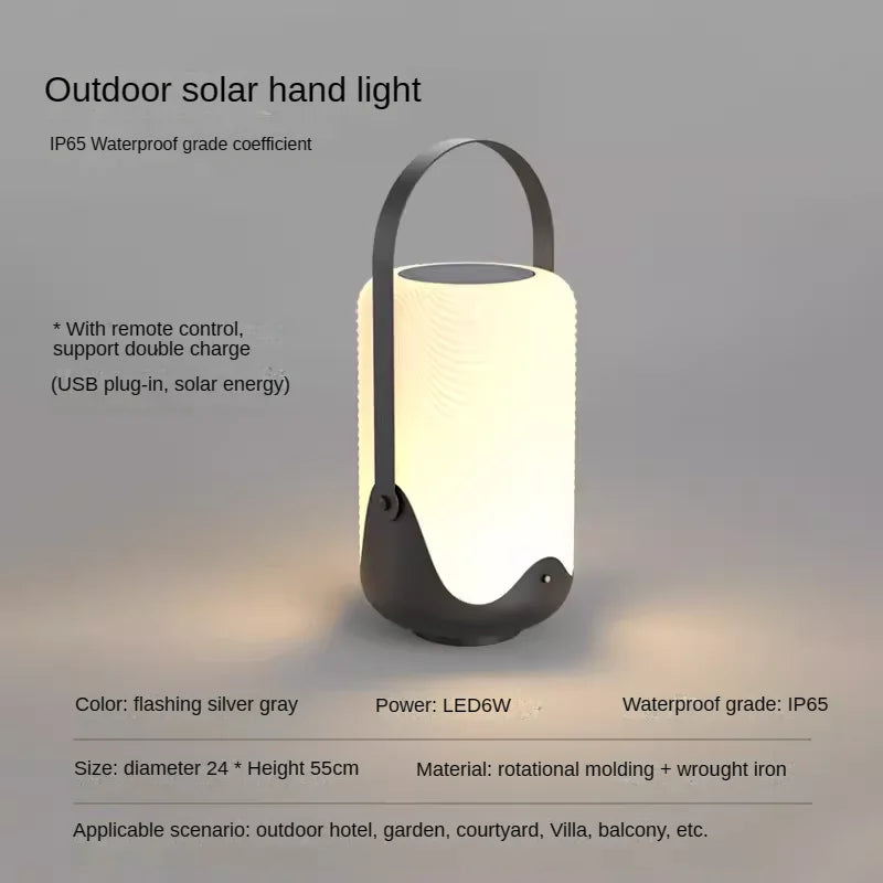 lampe de bureau portable led solaire usb avec télécommande étanche - vue 9 sur 10