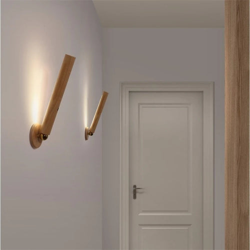 applique murale magnétique en bois avec lumière led tactile - vue 4 sur 7