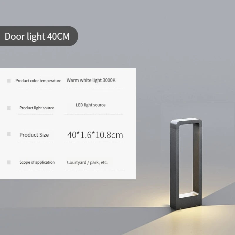 lampe de jardin moderne étanche en aluminium pour extérieur - vue 12 sur 21