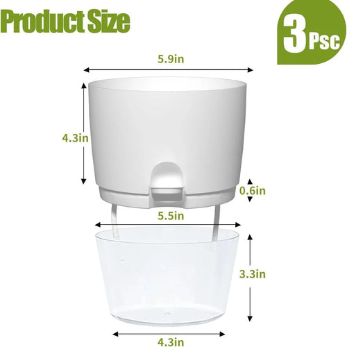 lot de 3 pots de fleurs transparents à double étage tendance jardin - vue 10 sur 10