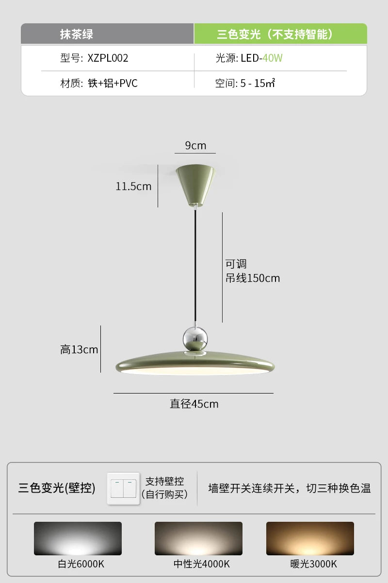 suspension design en forme de soucoupe volante pour décoration moderne - vue 7 sur 10