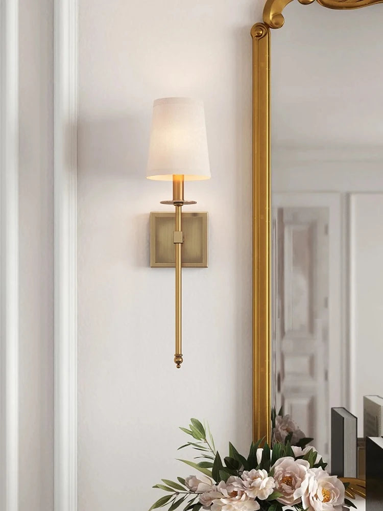 applique murale en fer abat-jour long pour intérieur élégant - vue 3 sur 7