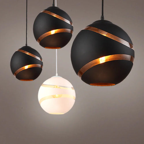 suspension nordiques modernes en verre pour décoration loft bar - vue 2 sur 8