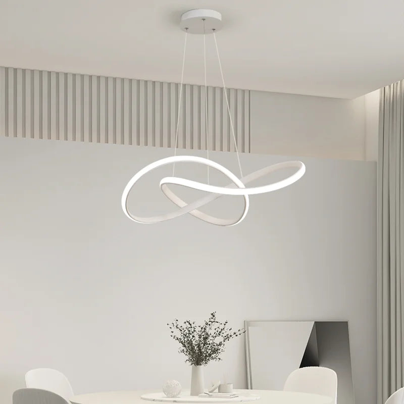 lustre led design créatif simple pour décoration intérieure moderne - vue 5 sur 9
