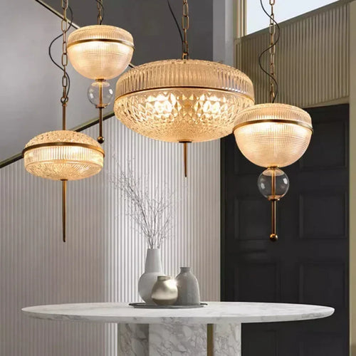 lampes suspendues rétro led en verre nordique pour décoration maison
