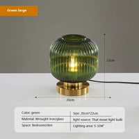 Lampe de Table en verre rétro