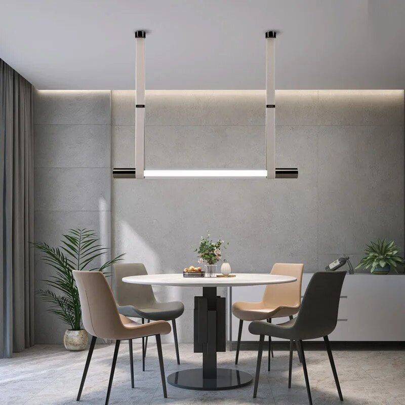 Lustre de style en bande de table à manger - vue 4 sur 5