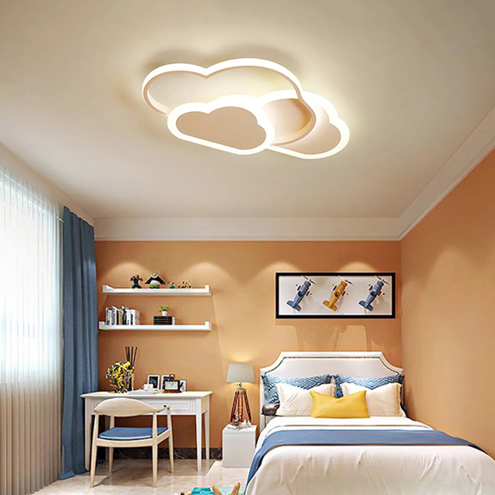 plafonnier led cloud éclairage moderne pour enfant - vue 3 sur 7