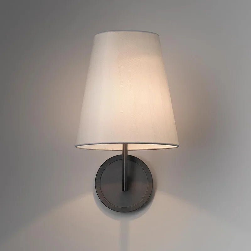 applique murale led en cuivre de luxe avec miroir tissu - vue 5 sur 8