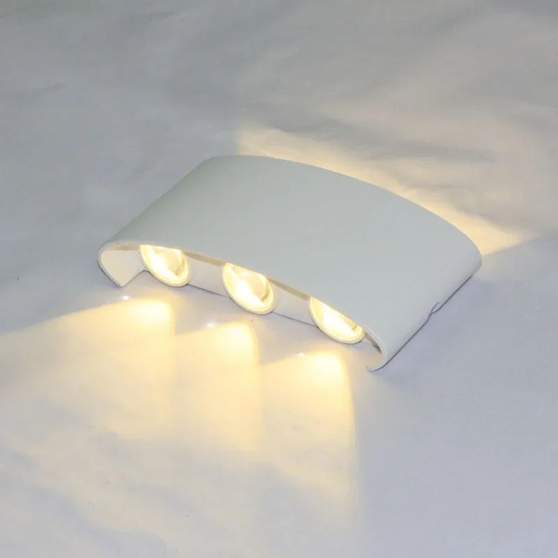 applique murale led extérieur étanche aluminium haut bas zbw0010 - vue 5 sur 15