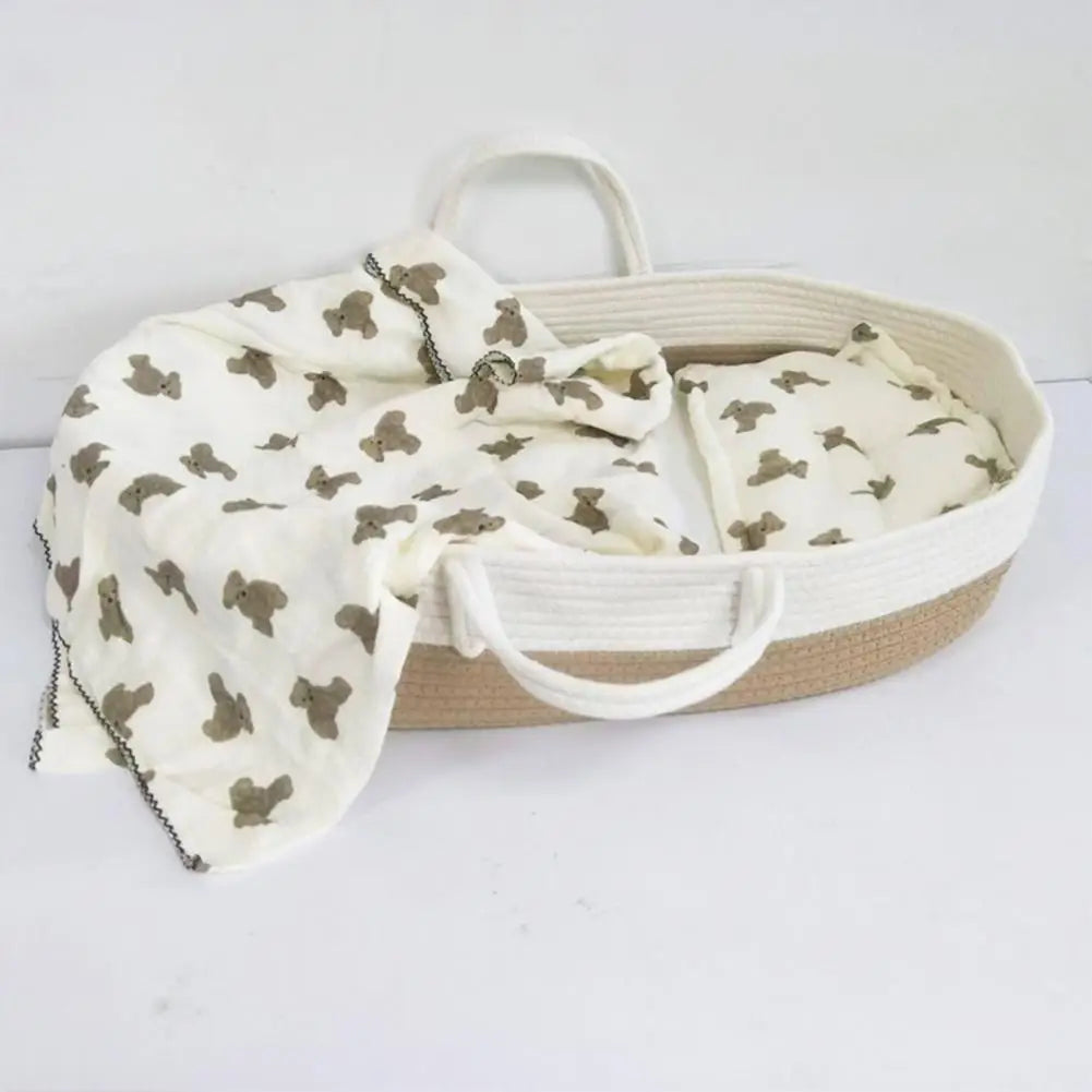 panier de couchage bébé en coton léger et doux - vue 7 sur 9