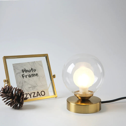 LED lampe de lecture lampes de Table boule de verre doré de bureau - vue 4 sur 9