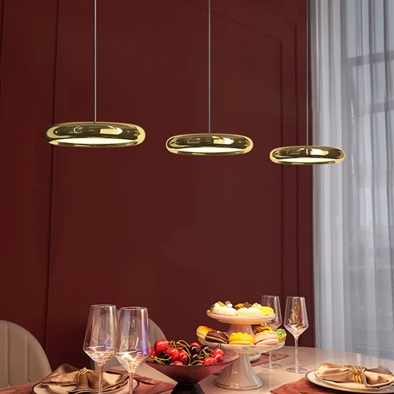 suspension led circulaire design moderne en aluminium pour intérieur - vue 3 sur 17