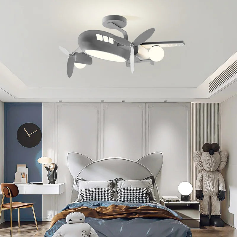 plafonnier avion nordique pour chambre enfant décoration lumineuse - vue 5 sur 10