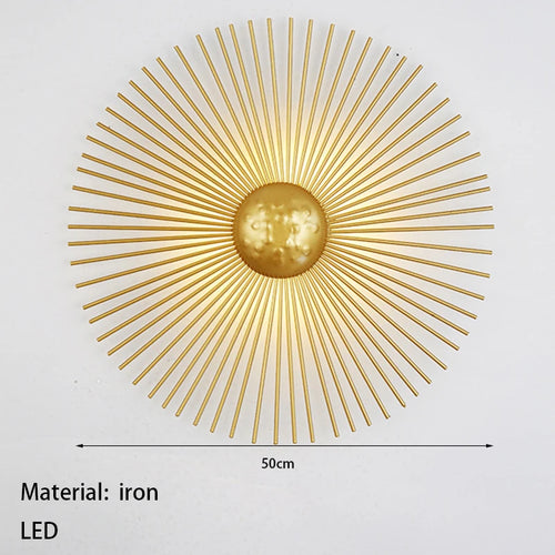 applique murale led soleil art déco pour hôtel boutique - vue 12 sur 11