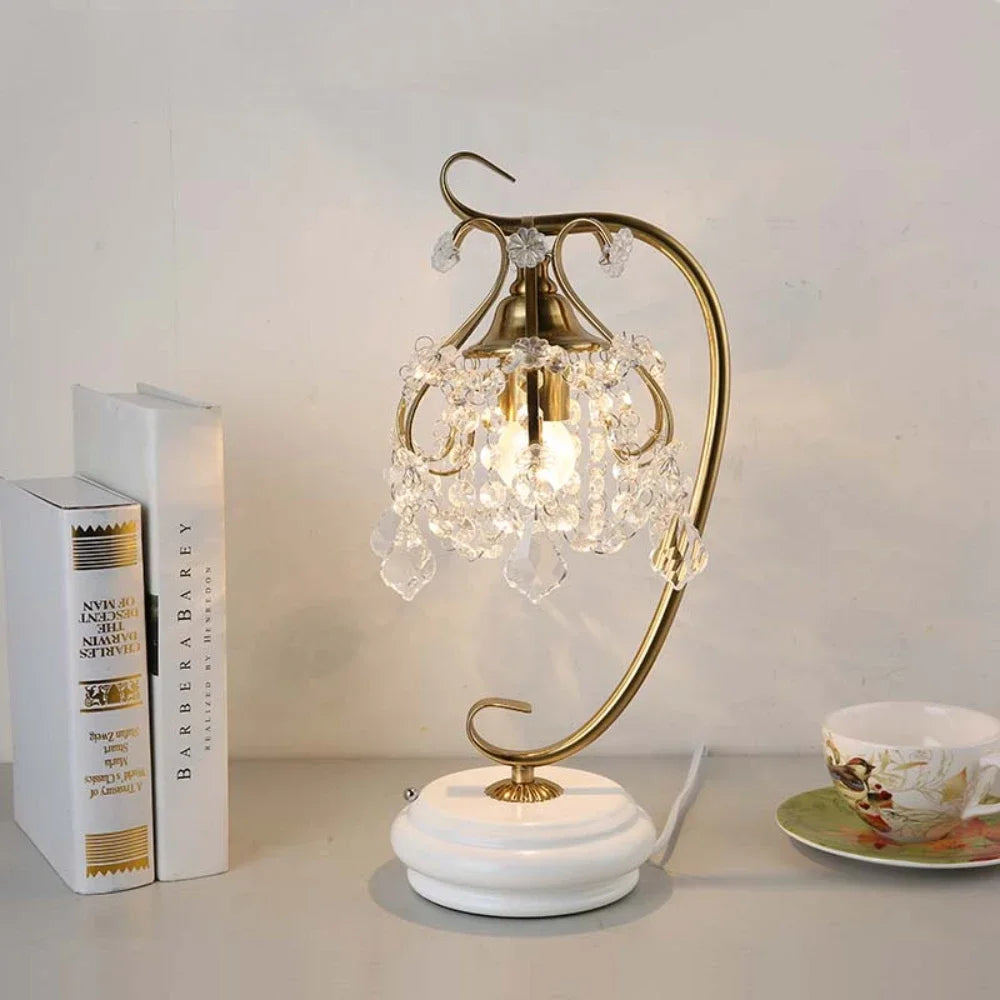 lampe de bureau led en cristal pour décoration moderne intérieure