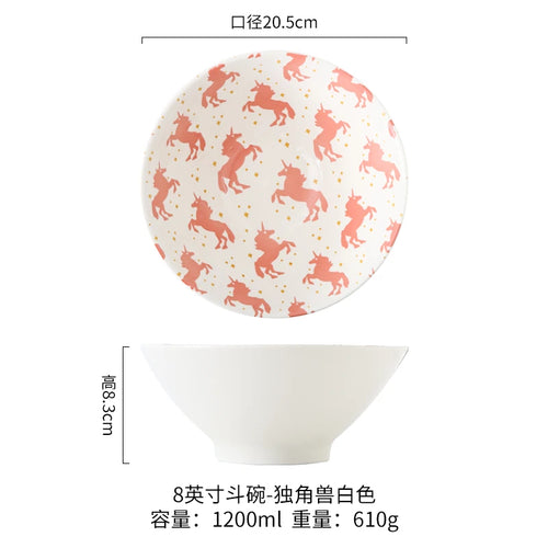 Bol ramen japonais céramique motifs floraux 1 2l