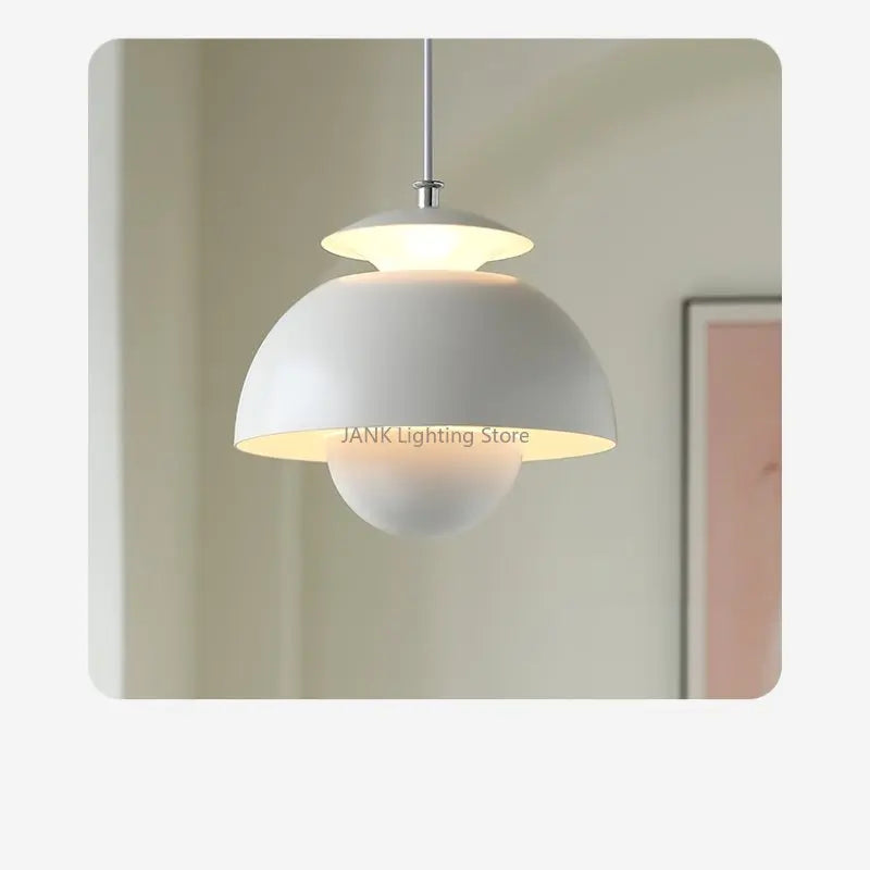 Design danois fleur bourgeon suspension moderne Simple Restaurant chambre d'enfants chambre chevet lustre nordique maison lampes LED - vue 5 sur 10