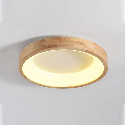 lustre moderne en bois et lumières led décoratives pour intérieur - vue 5 sur 8