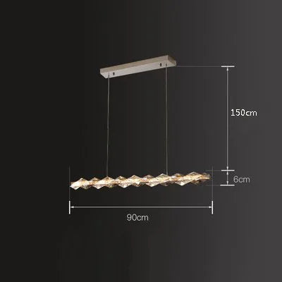 lustre moderne en cristal pour ambiance élégante et minimaliste - vue 8 sur 19