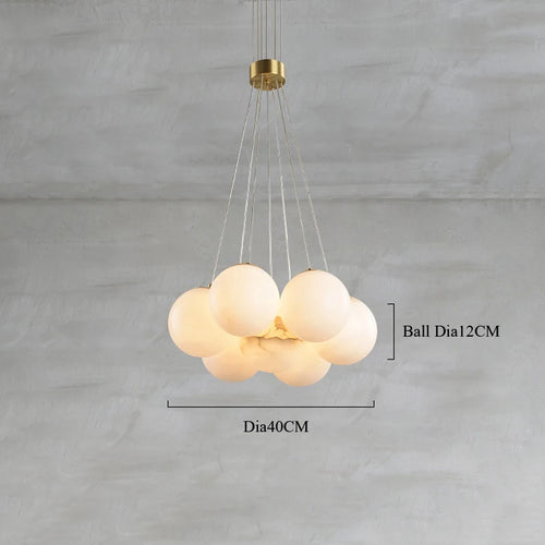 Lustre LED en forme de lune pour décoration de villa de luxe