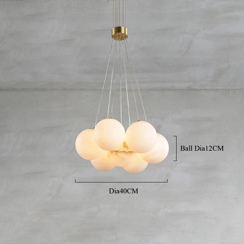 Lustre LED en forme de lune pour décoration de villa de luxe