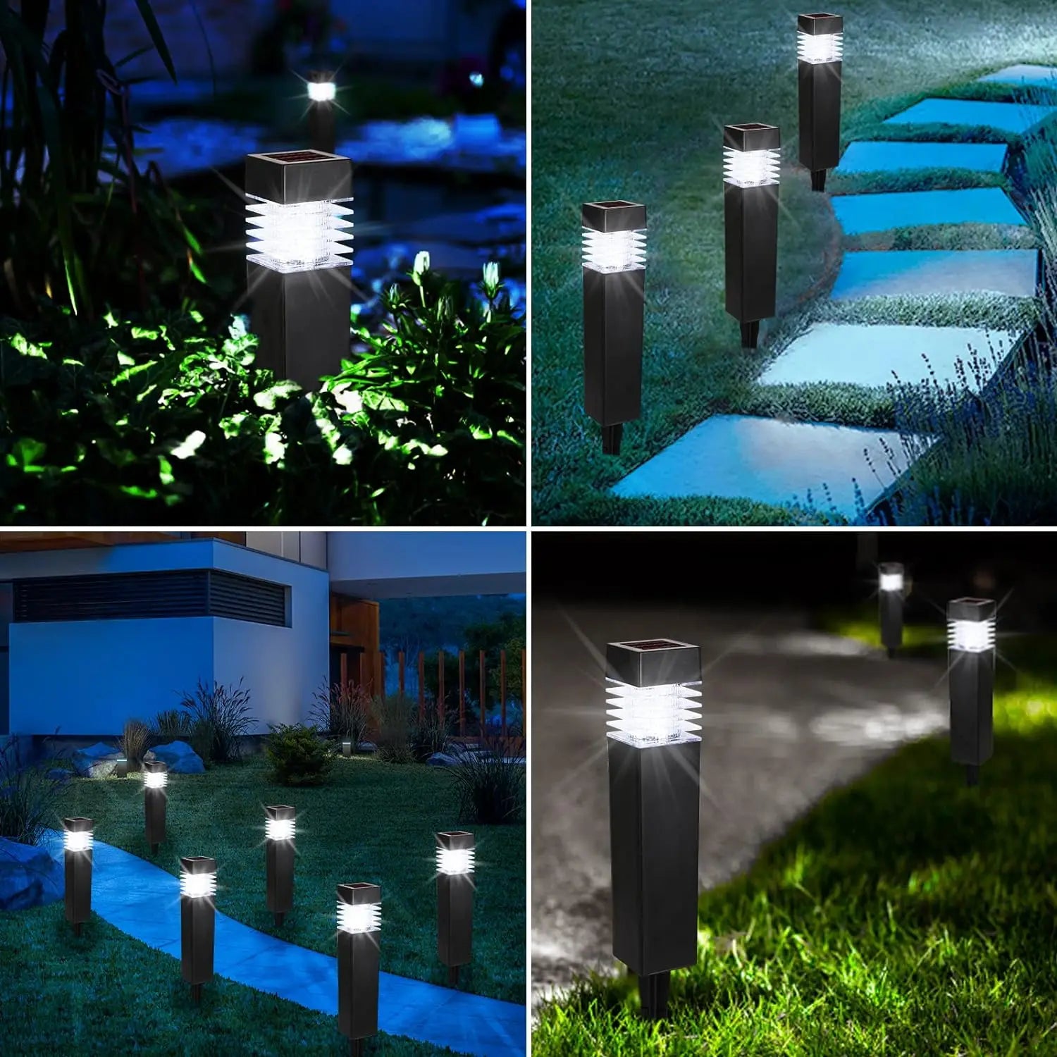 lampes solaires led de jardin imperméables pour éclairage extérieur - vue 7 sur 8