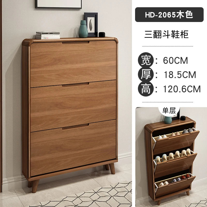 meuble à chaussures en bois design moderne gain de place luxe - vue 9 sur 22