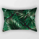 housse de coussin rectangulaire motif fleurs tropicales 30x50 cm