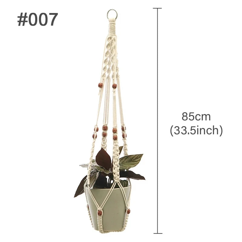 suspension macramé pour plantes et décoration murale naturelle