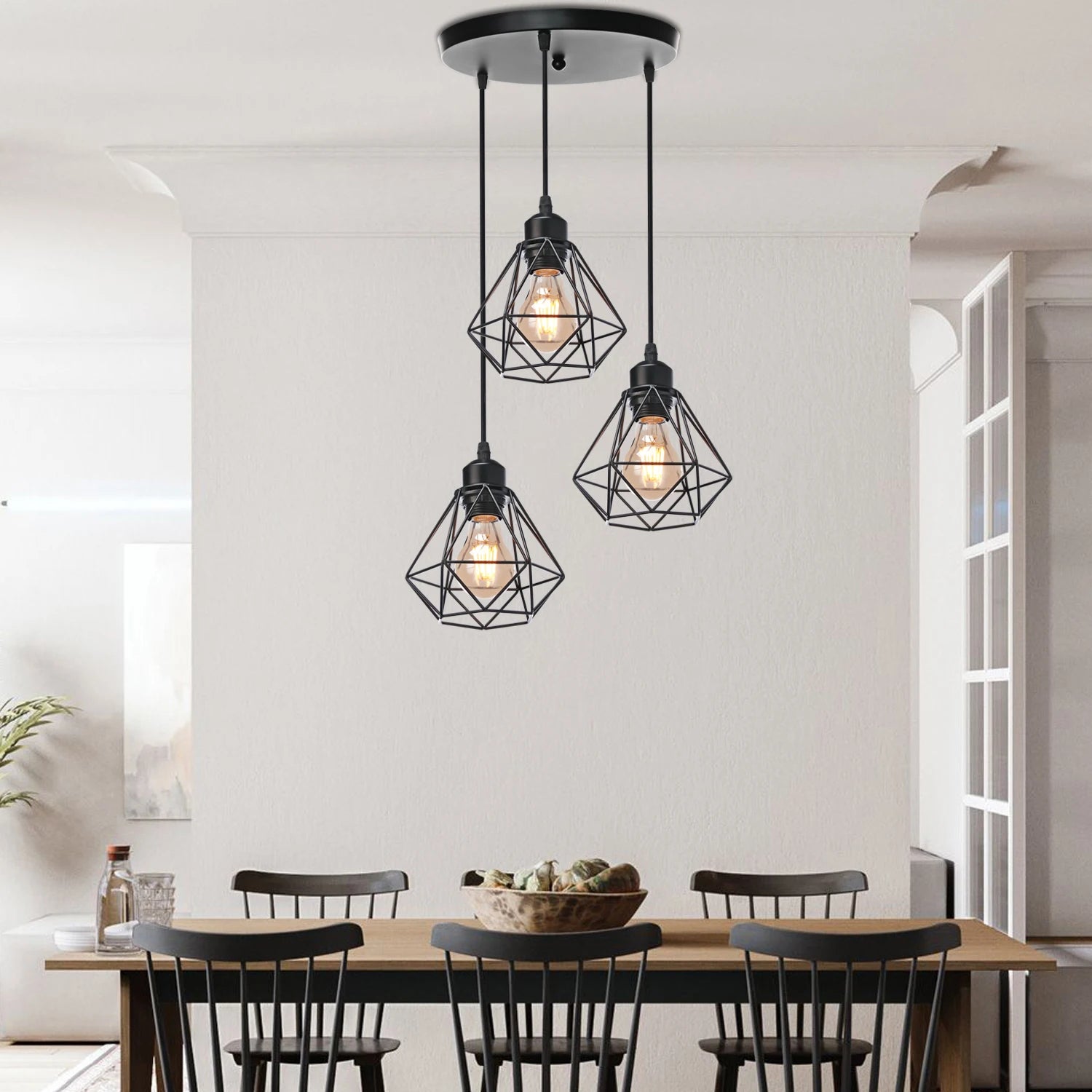 suspension moderne à têtes led pour intérieur design - vue 11 sur 22